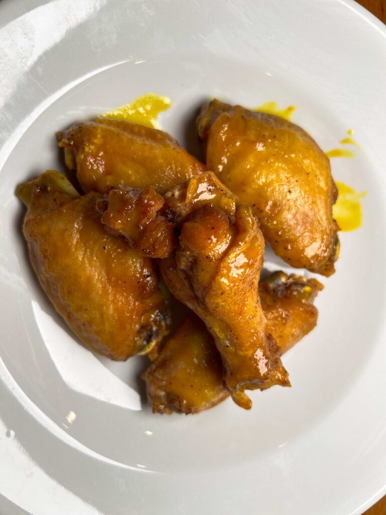 Plate of chicken wings