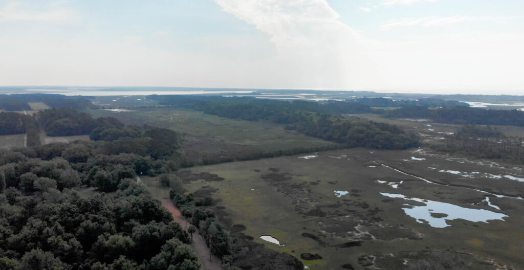 Aerial view of Edisto Island, SC